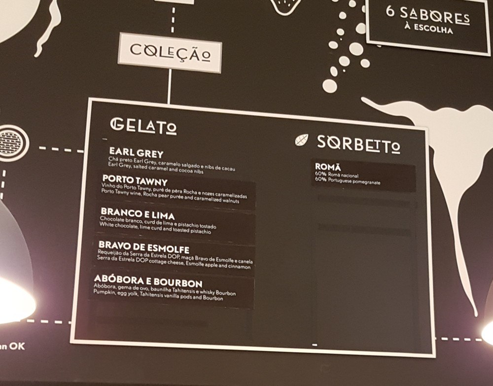 A mouth-watering selection of gelato and sorbetto flavours at Gelataria Portuense